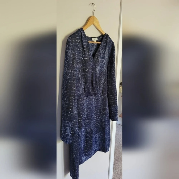 H by Halston Blue Animal  Print Dress - Picture 7 of 10